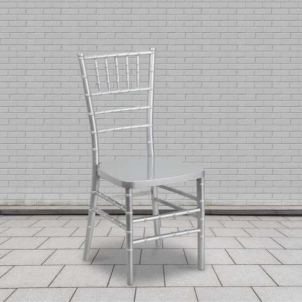 HERCULES PREMIUM Series Silver Resin Stacking Chiavari Chair