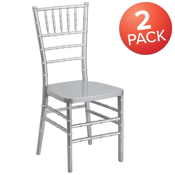 HERCULES PREMIUM Series Silver Resin Stacking Chiavari Chair