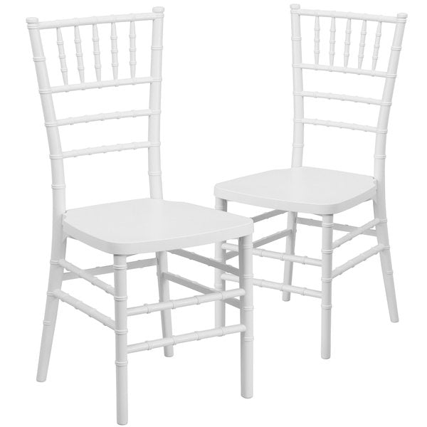HERCULES PREMIUM Series White Resin Stacking Chiavari Chair