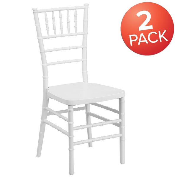 HERCULES PREMIUM Series White Resin Stacking Chiavari Chair