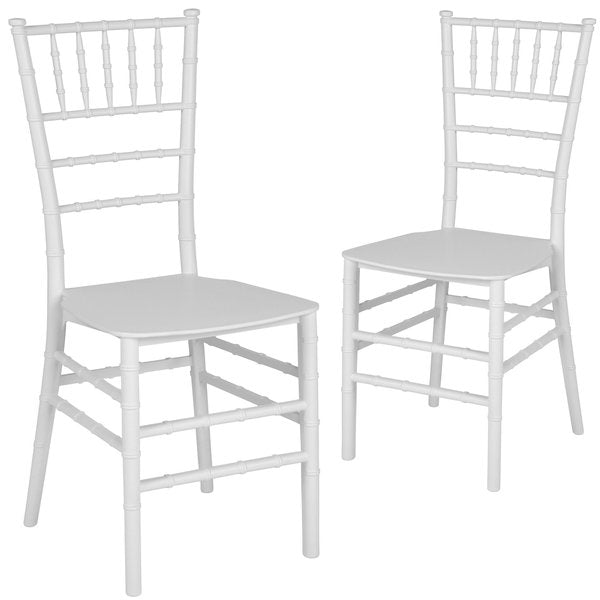 HERCULES Series White Resin Stacking Chiavari Chair