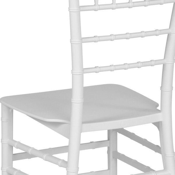 HERCULES Series White Resin Stacking Chiavari Chair