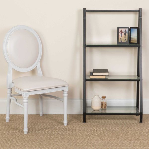 White Round Back Dining Chair