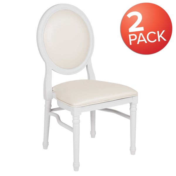 White Round Back Dining Chair