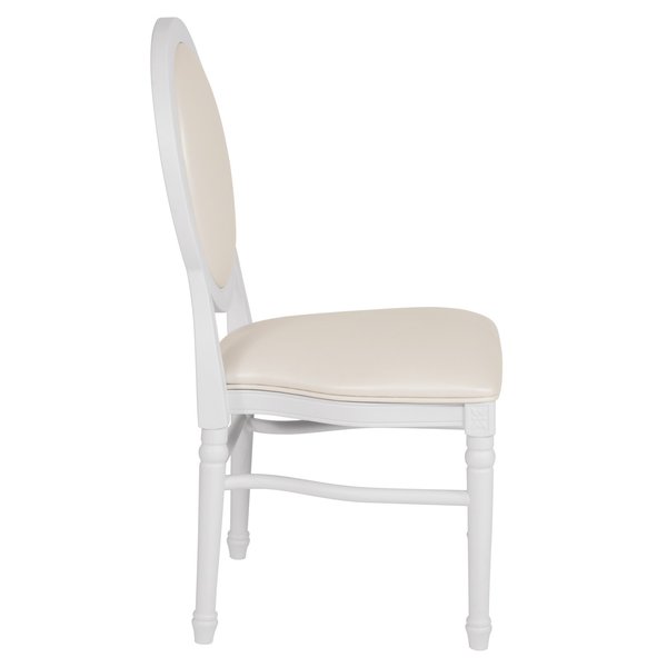 White Round Back Dining Chair