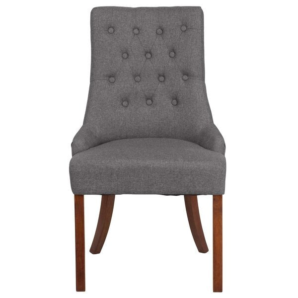 HERCULES Paddington Series Gray Fabric Tufted Chair