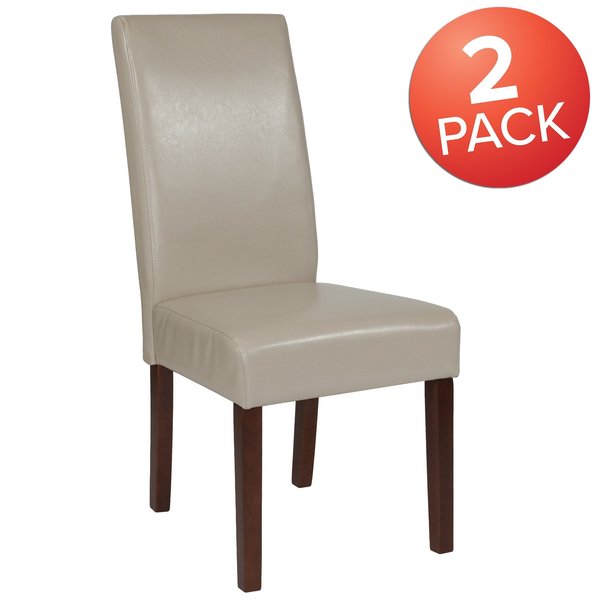 Greenwich Series Beige Leather Parsons Chair