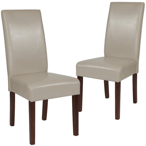 Greenwich Series Beige Leather Parsons Chair