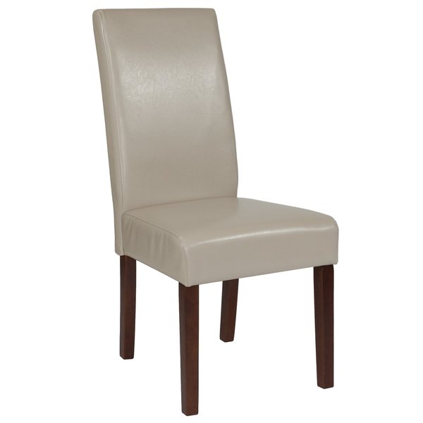Greenwich Series Beige Leather Parsons Chair