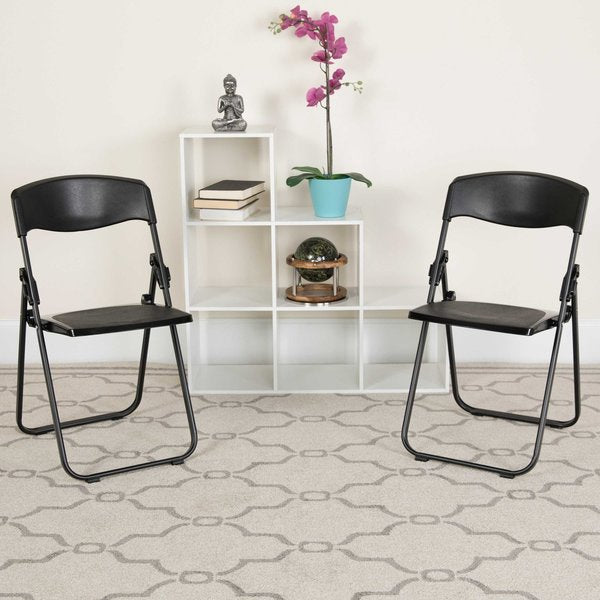 Black Plastic Folding Chair