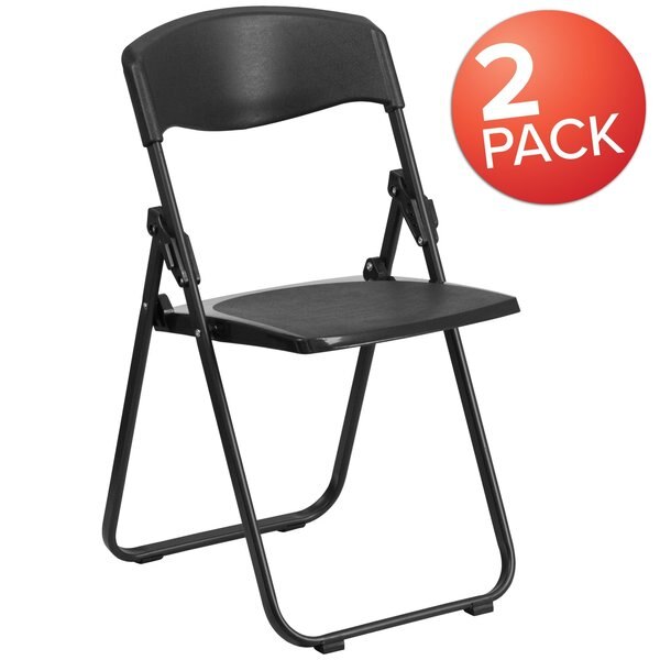 Black Plastic Folding Chair