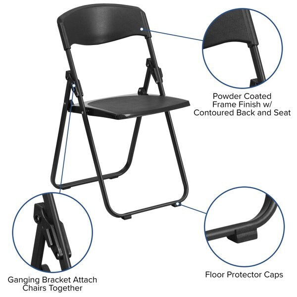Black Plastic Folding Chair