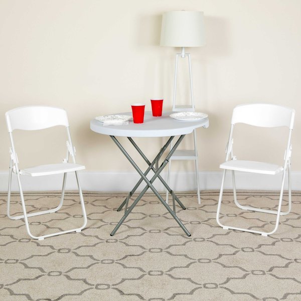 White Plastic Folding Chair
