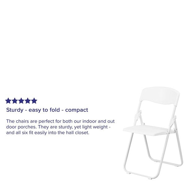 White Plastic Folding Chair