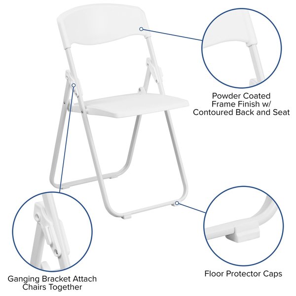 White Plastic Folding Chair