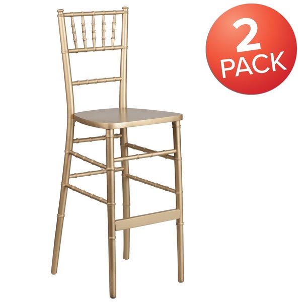 HERCULES Series Gold Wood Chiavari Barstool