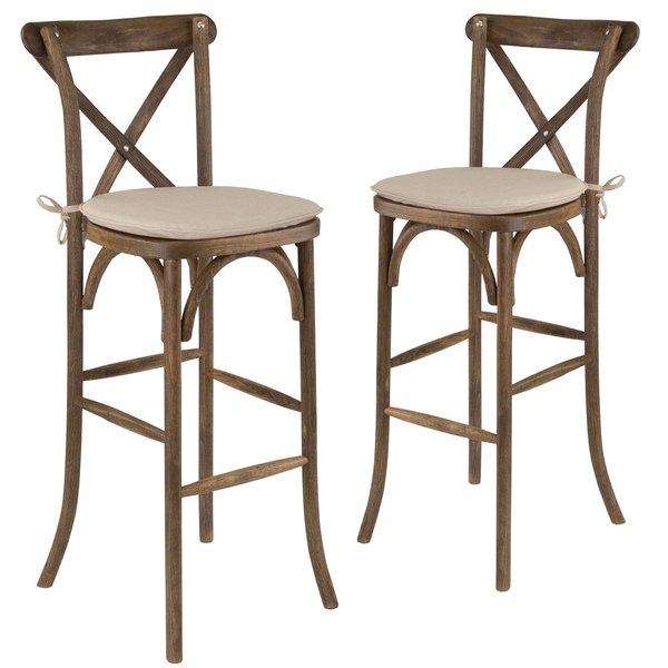Antique Cross Back Barstool