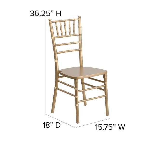 HERCULES Series Gold Wood Chiavari Chair