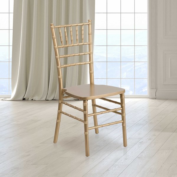 HERCULES Series Gold Wood Chiavari Chair