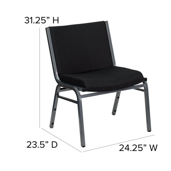 Black Fabric Stack Chair