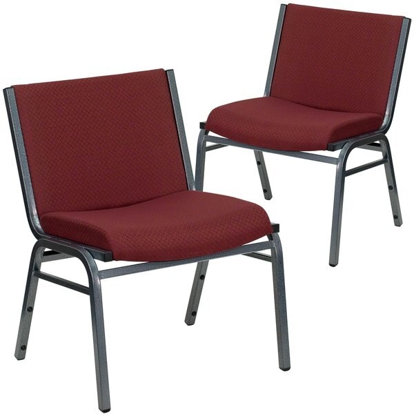Burgundy Fabric Stack Chair