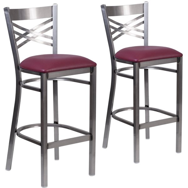 Clear X Stool-Burg Seat
