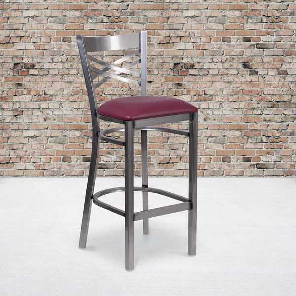 Clear X Stool-Burg Seat