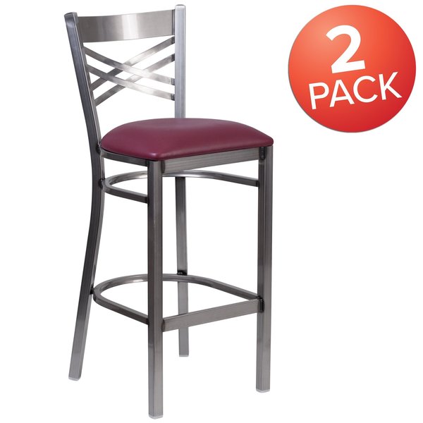 Clear X Stool-Burg Seat