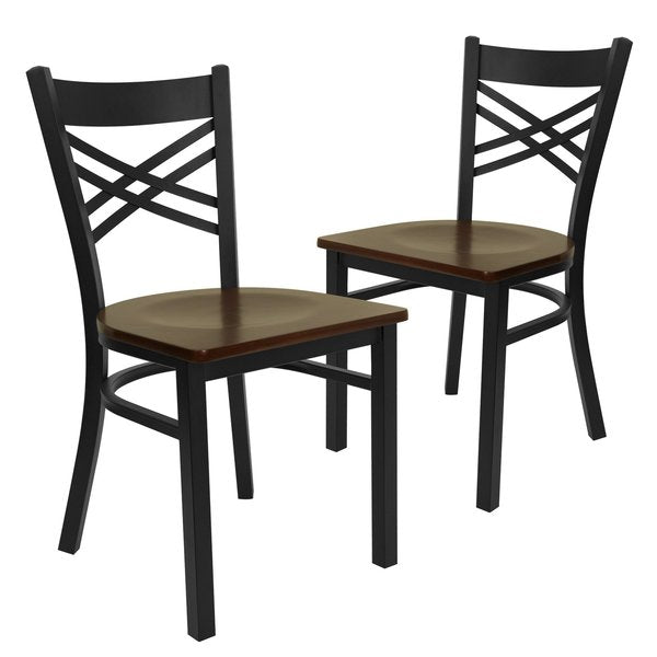 Black X Chair-Mah Seat