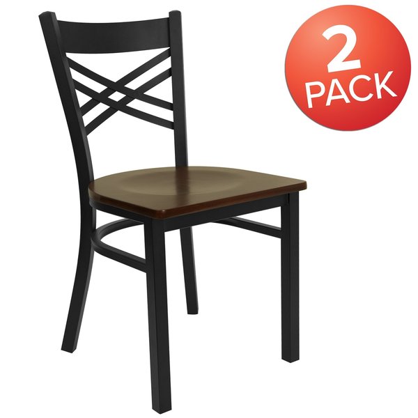 Black X Chair-Mah Seat