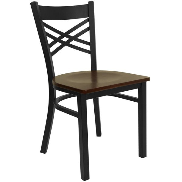 Black X Chair-Mah Seat
