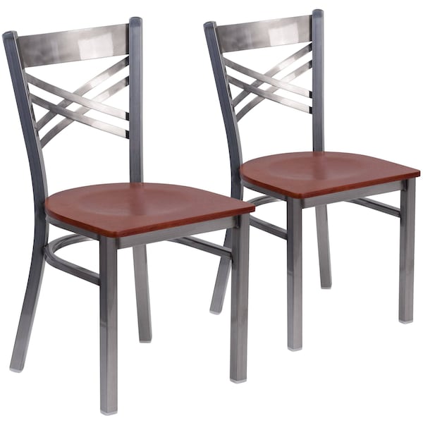 Clear X Chair-Cherry Seat