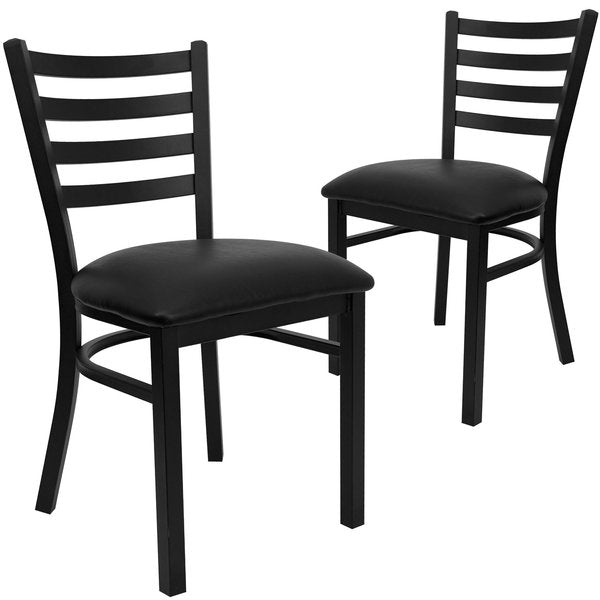 Black Ladder Chair-Black Seat