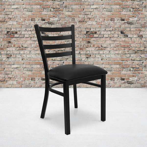 Black Ladder Chair-Black Seat