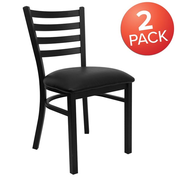 Black Ladder Chair-Black Seat