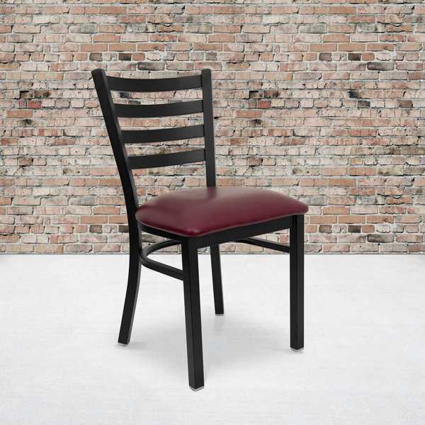 Black Ladder Chair-Burg Seat