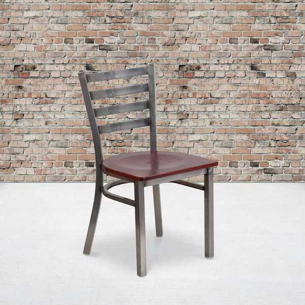 Clear Ladder Chair-Mah Seat