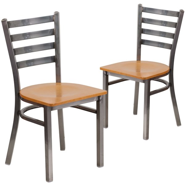 Clear Ladder Chair-Nat Seat