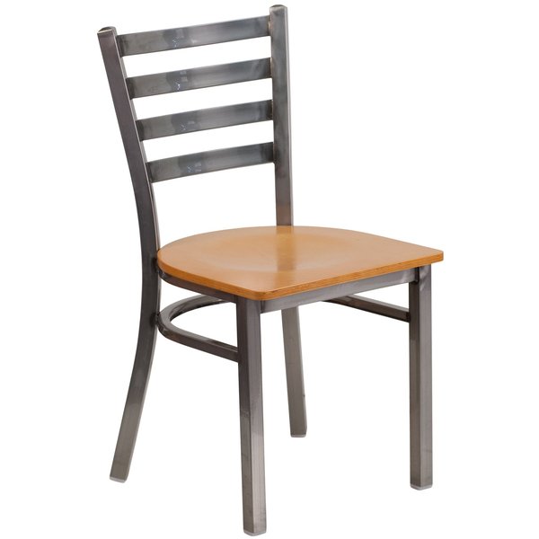 Clear Ladder Chair-Nat Seat