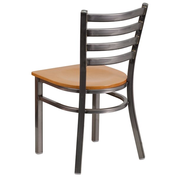 Clear Ladder Chair-Nat Seat
