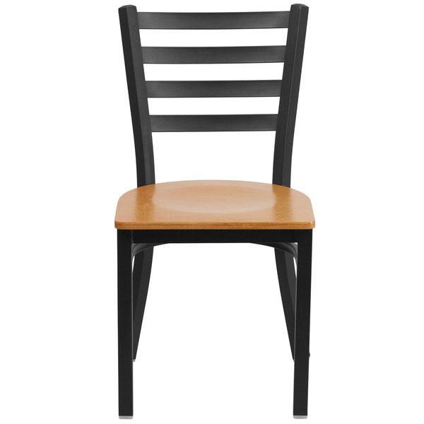 Black Ladder Chair-Nat Seat