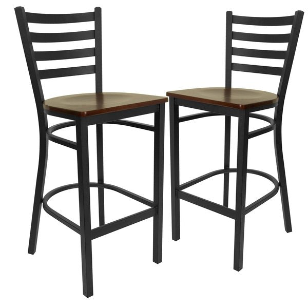 Black Ladder Stool-Mah Seat