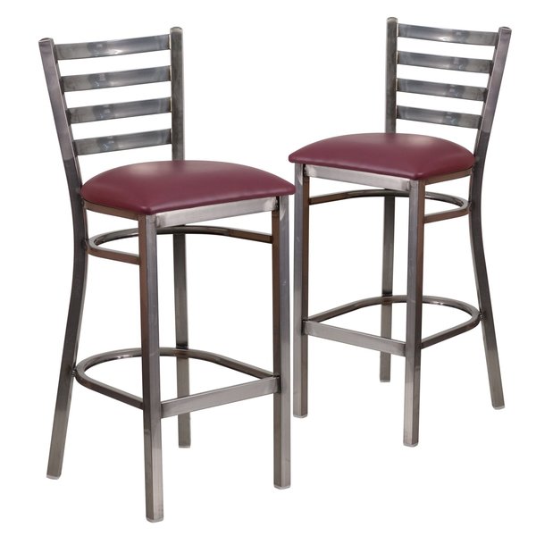 Clear Ladder Stool-Burg Seat