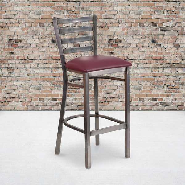 Clear Ladder Stool-Burg Seat