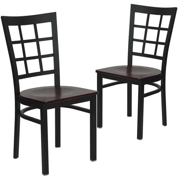 Black Window Chair-Mah Seat