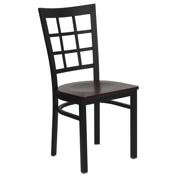 Black Window Chair-Mah Seat
