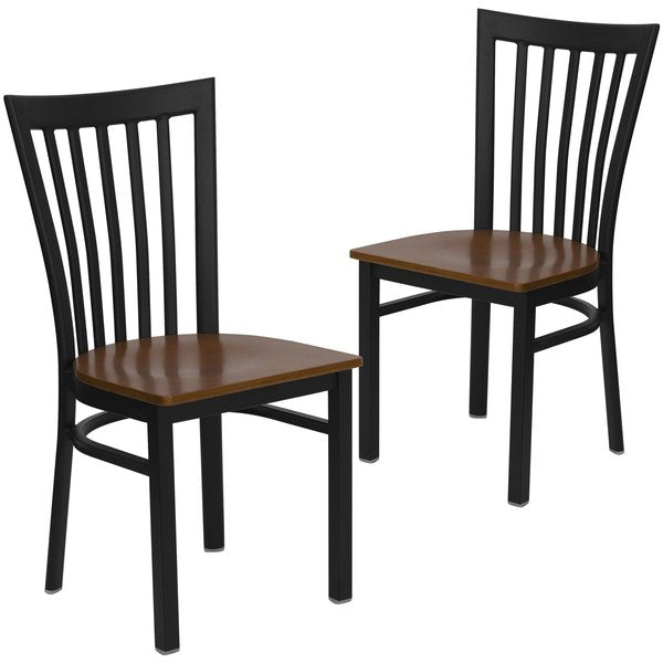 Black School Chair-Cherry Seat