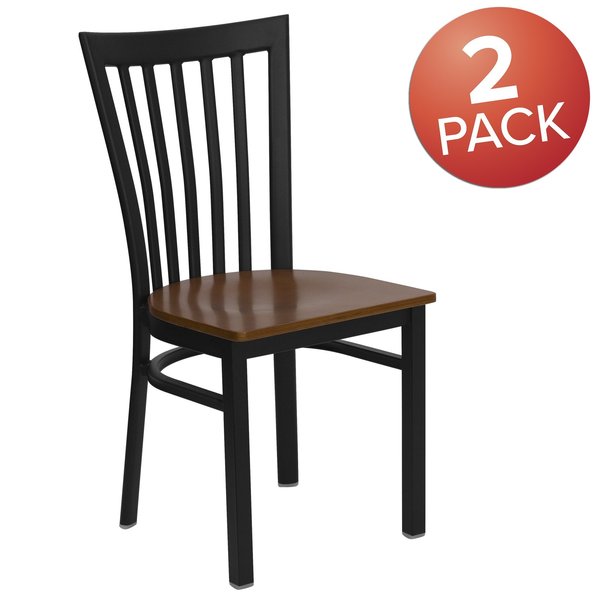 Black School Chair-Cherry Seat