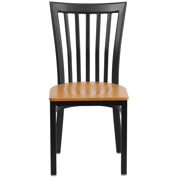 Black School Chair-Nat Seat