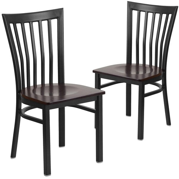 Black School Chair-Wal Seat